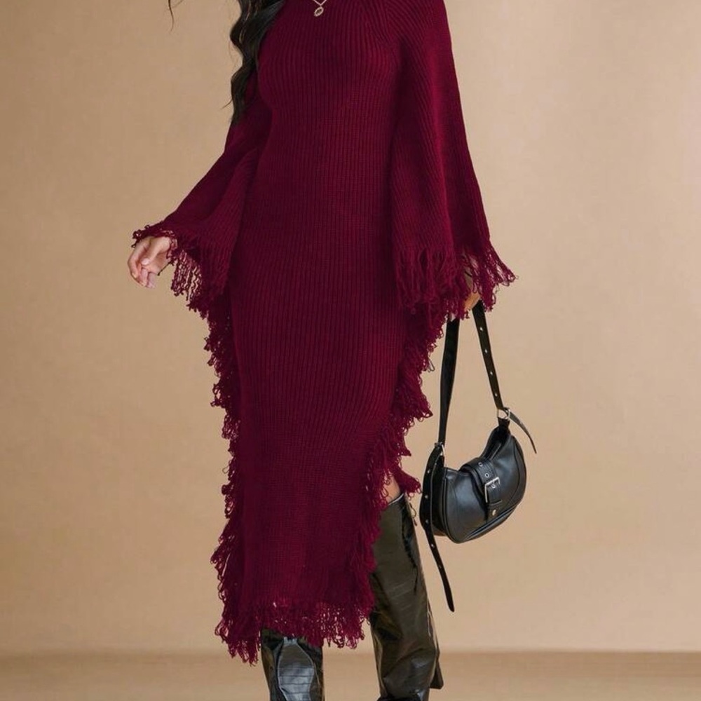 Burgundy Knit Sweater - Picture 5 of 8